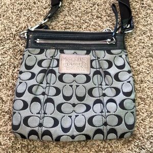 Black Coach Brand Poppy crossbody purse